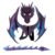Aogouste Dragon Wings Costume 3Pcs Dinosaur Mask Tail Set, Fantasy Dragon Dress Up for Halloween Birthday Cosplay Party (Blue-purple)