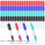 AojSup 100 Pcs Mini Dry Erase Markers 4 Color Set – Mini Whiteboard Markers with Clip Caps, Fine Tip Pens for Nurse Badge, Office, Home Supplies (Red/Green/Blue/Black)
