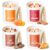 AOOVOO Fall Candles Set for Women – Aromatherapy Candle with Crystals Inside, 28 oz 200 Hour Long Lasting, 4 Pack Candles for Home Scented, Autumn Fragrance of Apple Pie/Cinnamon/Pumpkin/Nutmeg Beans