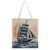AOPYTRBD Nautical SailboatCanvas Tote Bag Shoulder Bag Handbag