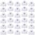 Aoriher 30 Pcs Mini Ghost Plush Animal Halloween Toys Little Devil Ghost Plush Keychains Suitable Party Decorations