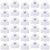 Aoriher 45 Pcs Mini Ghost Plush Animal Halloween Toys Little Devil Ghost Plush Keychains Suitable Party Decorations