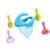 AOSAIXIS 5-Piece Sand Toy Set with Shell Funnel & Hand Tools, Beach Toys for with Shovel, Sifter, Outdoor Sandbox Water Play Set for, Pool & Backyard Activities