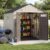 Aoxun 8×8 Ft Outdoor Storage Shed with Floor, Large Resin Outdoor Shed with Lockable Door & Windows, Garden HDPE Sheds for Lawn Tools, Pool Supplies & Bikes