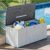 AOXUN Horizontal Storage Sheds 21 Cu.ft, HDPE Outdoor Storage Box 160 Gallon, Waterproof Lockable Resin Deck Box with Spring-Assisted Lid, Patio Storage for Garden, Pool, Cushions, Tools, White