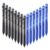 Aozora Erasable Pens 0.5 mm Click Fine Point 15 Pack Retractable Erasable Gel Pens for Completing Sudoku and Crossword Puzzles (8Black＆7Blue)