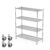 APLSS NSF 4-Tier Chrome Storage Shelves, 14″x48″x63″, Moist&Dry Enviroments, Commercial Heavy Duty Steel Wire Shelving Unit with Wheels, Walk-in Cooler&Freezer Dishroom Kitchen