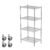 APLSS NSF 4-Tier Chrome Storage Shelves, 18″x30″x63″, Moist&Dry Enviroments, Commercial Heavy Duty Steel Wire Shelving Unit with Wheels, Walk-in Cooler&Freezer Dishroom Kitchen