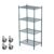 APLSS NSF 4-Tier Green-Epoxy Storage Shelves, 18″x30″x63″, Moist&Dry Enviroments, Commercial Heavy Duty Steel Wire Shelving Unit with Wheels, Walk-in Cooler&Freezer Dishroom Kitchen