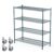 APLSS NSF 4-Tier Green-Epoxy Storage Shelves, 18″x60″x63″, Moist&Dry Enviroments, Commercial Heavy Duty Steel Wire Shelving Unit with Wheels, Walk-in Cooler&Freezer Dishroom Kitchen