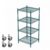 APLSS NSF 4-Tier Green-Epoxy Storage Shelves, 24″x24″x63″, Moist&Dry Enviroments, Commercial Heavy Duty Steel Wire Shelving Unit with Wheels, Walk-in Cooler&Freezer Dishroom Kitchen