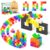 Apluses 54 PCS Magnetic Blocks, Magnetic Building Blocks for Kids 3+, Montessori Toys, Magnet Cubes, Preschool STEM Educational Sensory Magnet Toys for Kids Ages 3-5 Year Old Boys and Girls