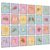 Aposwow Sign Language Posters for Classroom – 24Pcs Common Words and Phrases Hand Sign Language Cards for Kids Baby Toddlers, ASL American Signal Language Posters School Classroom Decor, Marble Style