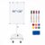 Aptliton 40″×28″ Rolling Whiteboard with Stand,Magnetic Rolling White Board
