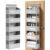 AQOOA Over The Door Organizer, 5-Tier Over the Door Storage 10 Side Pocket 44 lbs Load Behind Door Storage, Closet Door Organizer Hanging Shelf for Wall Bathroom Bedroom Nursery, Grey