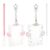 AQRLVXOM 2 Pack Wing-Shaped Photocard Holder Keychain, Clear Acrylic Cute ID Badge Protectors with Star Pendant and Wrist Straps, Y2K Kawaii Card Sleeve for Kpop Idol Photos