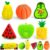 AQXYTK 3D Printed Fidget Fruit Toy Set of 6, Sensory Stress Relief Toys for Adults, Pop It Pushable Sensory Toys with Apple Orange Avocado for Anxiety ADHD Focus​