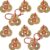 Aramox Chinese Fortune Money Metal Alloy Feng Shui Good Luck Money 20 Sets 5 Styles 3 per Set with Red String for Wallet Purse Handbag Home Office Decor (#2)