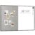 ARCOBIS Cork Board White Board Combo, 36″X24″ Linen Bulletin Board Whiteboard for Wall, Magnetic Dry Erase Corkboard for Home, Office, School, Grey