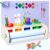 Arfetigo Tabletop Paper Roll Dispenser Art Easel with Paper Roll(Purple)