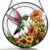 Argodaze Stained Glass Window Hanging – Hummingbirds are Collecting Nectar 6.3 Inches Suncatcher for Garden Home Decor for Women Mon Grandma Friends