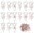 ARKLOID 60Pcs Rose Gold Flower Metal Paper Clips Bookmarks for Office