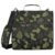 Army Camouflage Black Green Line 3 Rings 1.5 inch Binder with Zipper with Shoulder Strap Multiple Pockets Document Organizer Bag for School and Office