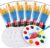 AROIC Paint Brush Palette Set, 6 Packs of 60 Brushes and 6 Tray Palettes