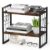 ART-GIFTREE 2-Tier Desktop Bookshelf with Hooks, Desk Organizer, Brown