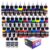 ArtBeek 33 Vibrant Colors Airbrush Paint Set 36 Bottles of Acrylic Paint for Models Crafts Metal Plastic Includes 3 Thinner Bottles for Airbrush Artistry