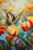Art Butterflies in The Tulips Jigsaw Puzzle for Adults, Delicate Garden Scenic Puzzle for Room Aesthetic Ornament Decoration