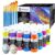 Artecho Acrylic Paint Set 20 Metallic Colors 2oz/59ml with 10 Brushes