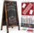 Arteza 40×20 Inch A-Frame Chalkboard Easel Set, Outdoor Chalkboard Sign with Chalk Sticks, Chalk Markers, Erasers, and Stencils, Standing Sign, Office Supplies for Businesses, Announcements & Events