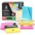 ARTEZA Sticky Notes, 3×3 Inches, 48 Lined & Blank Pads, Bulk Pack of Assorted Multicolor Self-Adhesive Notes for Office, School & Home