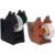 Artibetter 2pcs Animal Shaped Tape Holder Wooden Desktop Tape Dispenser Practical and Sturdy Office and Study Supplies with Cute Cat and Rodent Designs