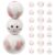 ARTIBETTER Pack of 30 Pieces Wooden Beads with Rabbits Round DIY Wooden Jewellery Beads Durable and Skin-Friendly for Crafts Bracelets Pendants Creative Craft Projects
