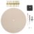 ARTIBETTER Wooden Clock Face Replacement for DIY Wall Clock Projects Round 10 Inch Blank Dial with Stable Surface and Gold Roman Number Accessories and Office Decoration