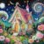 ArtIgle 5D Crystal Diamond Painting Kits for Adults, Fantasy Sky House Special Shape Diamond Art Kits, Diamond Crystal Art for Adults Beginners Clearance Home Wall Art Decor, 11.8 X 11.8 inch