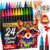 ARTISTRO 24 Acrylic Paint Markers – Paint Pens for Drawing – For Fabric, Rock, Glass, Wood, Molds – Arts & Crafts Gift for Adults, Teens, Kids, Classroom Must Haves & School Supplies