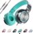 ARTIX Pack of 60 Wired Kids Headphones for School (Turquoise), Microphone & Volume Control – Bulk Classroom Headphones with Mic, Teens Corded Head Phones for Laptop, Chromebook, Tablet 3.5mm Aux Cord