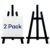 Artkey Black Wooden Display Easel Stand, 13 Inch Folding Tabletop A-Frame Mini Easels for Canvas, Photos, Wedding Signs & Menus, Solid Radiata Pine Wood, 2 Pack