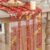 Artoid Mode Marble Pattern Red Gauze Table Runner 10FT, Glitter Metallic Foil Sheer Dining Wedding Anniversary Birthday Table Decor for Home Party