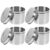 ARTSEWPLY 4pcs Stainless Steel Food Sample Boxes 350ml with Lids for Food Storage and Protection, Sturdy Silver Containers for School Canteen and Research Institute Use