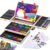 Art Supplies, Wooden Art Set Crafts Kit with Drawing Easel, Deluxe Kids Art Set, Oil Pastels, Colored Pencils, Watercolor Cakes, Creative Gift for Kids, Teens, Beginners Girls Boys