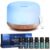 ASAKUKI Home Aromatherapy Starter Kit, 500ml Essential Oil Diffuser & 6 Well-Being Essential Oil Blends for Home