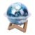 Asixxsix Earth Lamp Humidifier, Moon Night Light Air Purifier Aromatherapy Diffuser with 330ml Tank, Color Changing LED, Silent Mist, Wood Stand for Bedroom Home Office