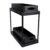 Asixxsix Under Sink Organizer, 2 Tier Pull Out Sliding Storage Rack with ABS Plastic Shelf and Snap Together Design, Under Cabinet Organizer for Kitchen Bathroom Cabinet (Black)