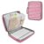 Aslsiy Zipper Binder Bag Pink White Stripe (1) 3 Ring Binder Organizer 7-Tab Dividers Expanding File Folder