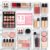 Asnews 13 Pcs Desk Organizer Tray for Makeup, 5 Sizes Vanity Makeup Drawer Organizer Set, Non-Slip Desk Drawer Organizer Trays for Bathroom, Bedroom, Office, Fits Jewelry
