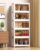 Asnews 5 Tier Stackable Storage Bins with Lids & Magnetic Doors, for Bedrooms, Living Rooms, and Studies